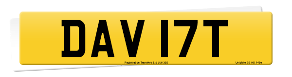Registration number DAV 17T